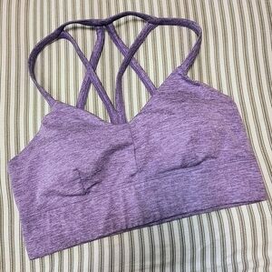 Purple sports bra